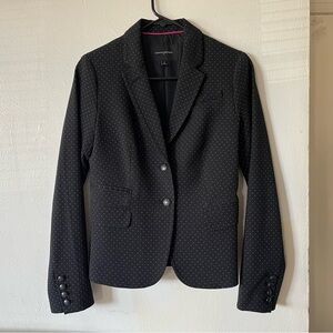 Banana Republic Dark Blue and White Polka Dot Blazer